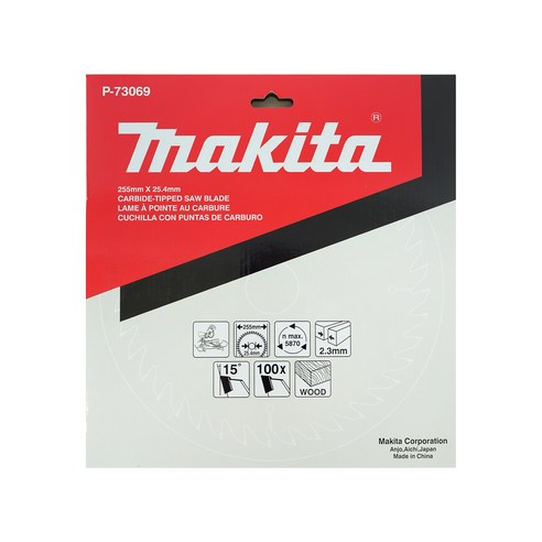 마키타 TCT 원형톱날 P-73069: 목공 작업을 위한 내구적이고 다목적용 톱날