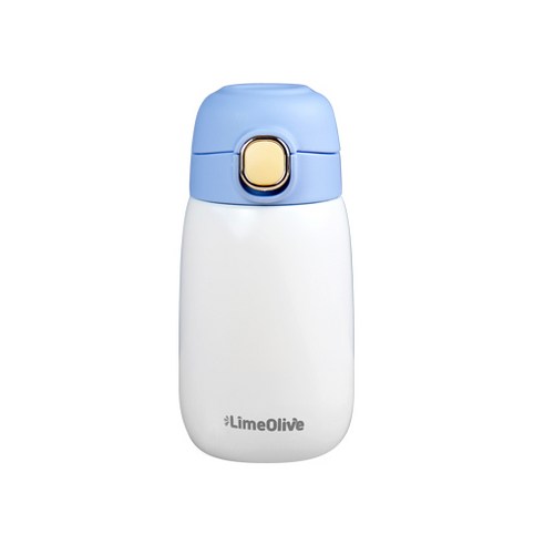 라임올리브 컴팩트 원터치 보온보냉병, blue, 320ml