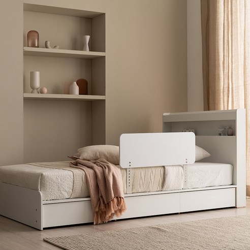 아이의 안전과 편안한 잠자리를 위한 젠티스 어린이침대 무지 안전가드