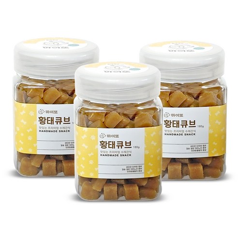 마이또 강아지 수제간식 180g 황태큐브, 3개, 황태맛