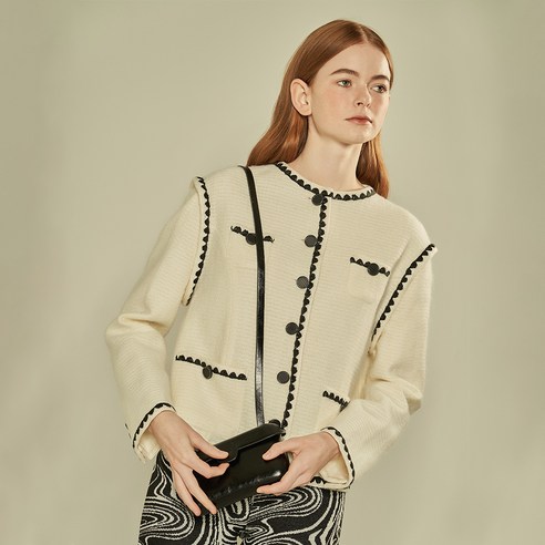 파베르핑거 여성용 Knitted Tweed Jacket