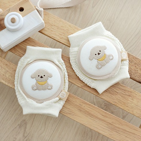 베이비앤아이 유아용 소프트 자수 무릎보호대, 아기뭉이, 1세트