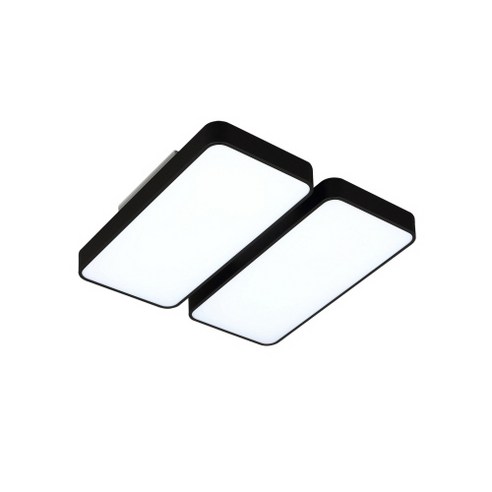가온엘이디 시스템 LED 거실 4등 120W, 블랙