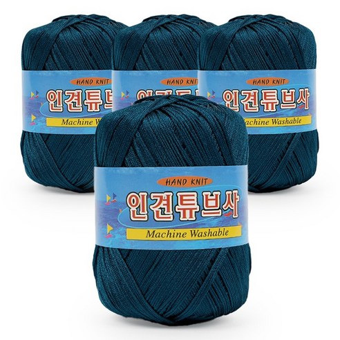 필립섬유 쎄비 인견 튜브사 뜨개실 90g x 4p, 650 청록색, 4개
