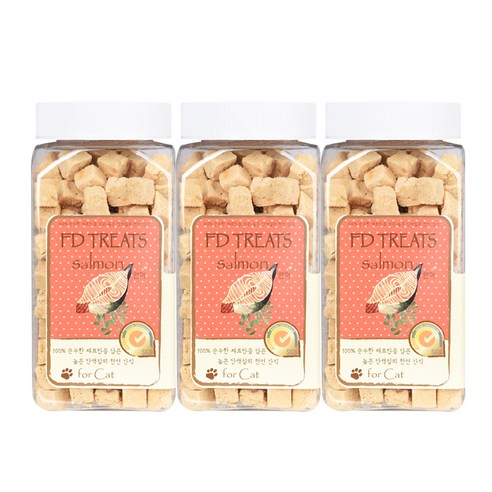 에프디트릿 동결건조간식 연어 80g, 연어 x 3개, 3개