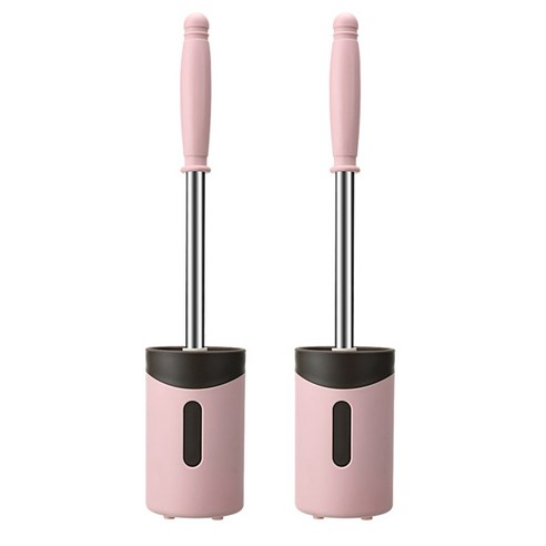 마켓피오 고급형 변기솔, 핑크, 2개