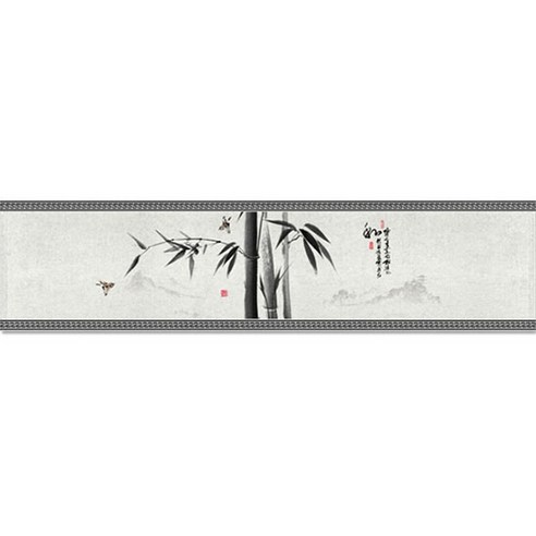 빈테리어 전통 수묵화 테이블 러너, TYPE 02, 50 x 150 cm