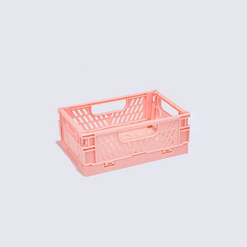 다용도 수납 정리함 폴딩 박스 S, 핑크, 1개