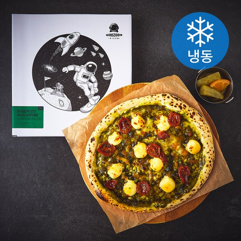 우주인피자 바질페스토 마스카포네 (냉동), 345g, 1개입, 1개