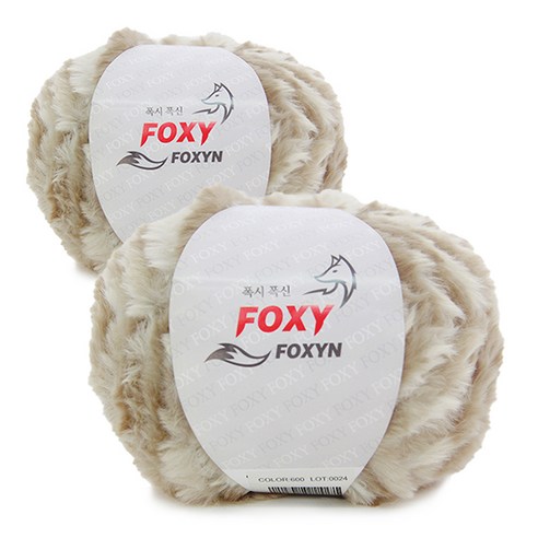 쎄비 폭시폭신 뜨개실 100g x 2p, 베이지, 60m