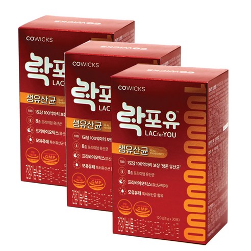 락포유 스틱 유산균 30p, 3개, 120g
