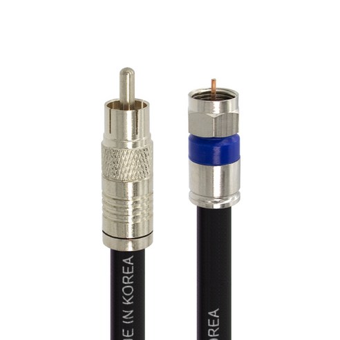 솔탑 고급형 RCA TO RF 5C 압착 방수 TV 동축 콤보 케이블 블랙 3m, SOLTOP-774, 1개