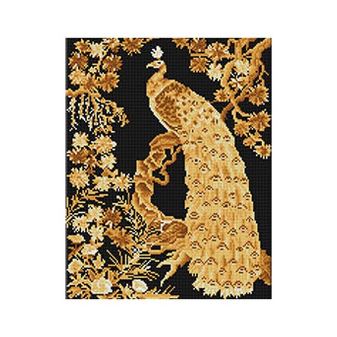 코쿼드 DIY 액자형 보석십자수 세트 40 x 50 cm, 황금 공작(DP437), 1세트