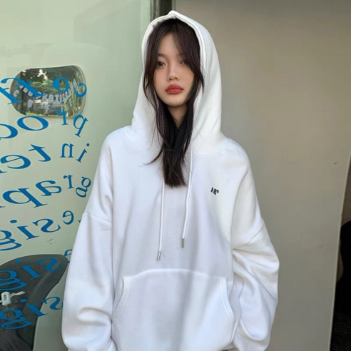 피어니스트 무지 심플 편안한 후드티