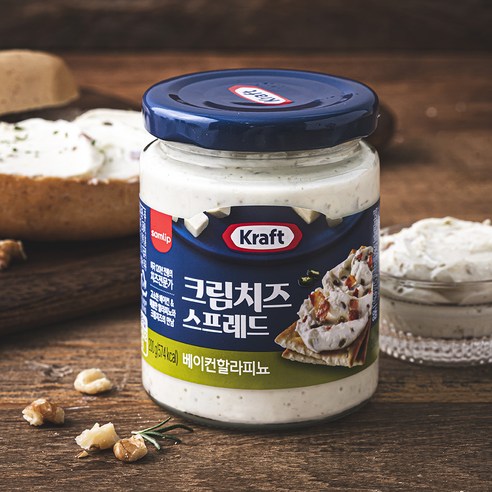 크래프트 크림치즈 스프레드 베이컨할라피뇨, 200g, 1개