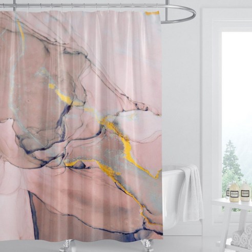 카리스 고급 패턴 리스트 욕실 샤워 커튼 A07 120 x 180 cm, 1개
