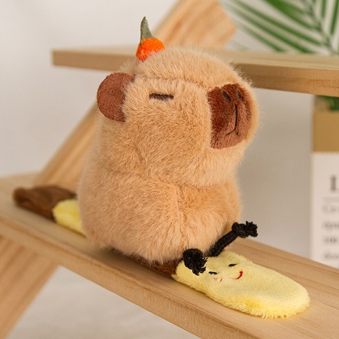 다다랜드 껌딱지 손목 애착 밴드 인형, 10cm, 꿀벌 탄 카피바라, 1개