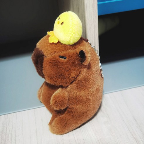아이끌레 스타일 카피바라 봉제인형 키링, 03 병아리, 1개, 12cm