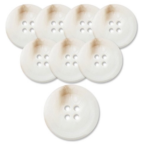 동대문단추왕 무광 코트 가디건 단추 플러스 15mm, 8개, 화이트