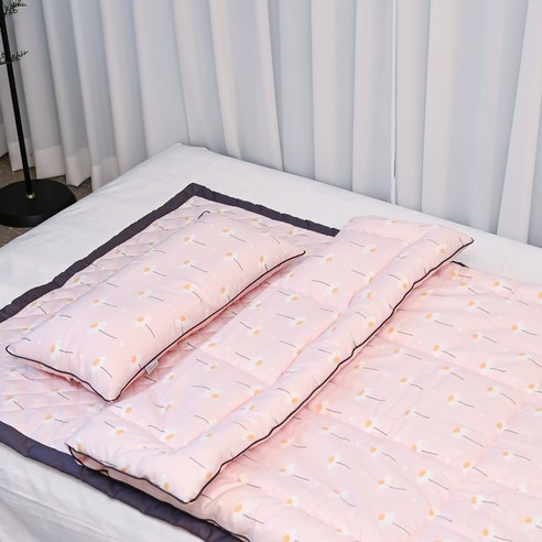 아띠블랑 유아용 순면 이불 + 베개 + 패드 세트, 데이지, 베개(70 x 30 cm), 이불(150 x 100 cm), 패드(150 x 100 cm)