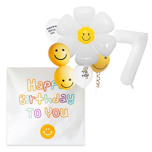 마켓감성 해피벌스데이배경 생일풍선세트, 타입7, 1세트