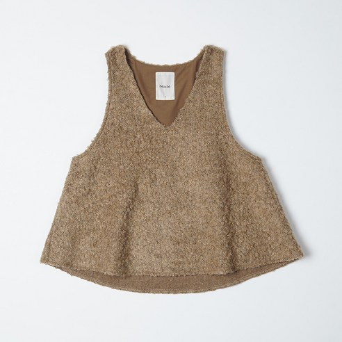 Loop Yarn Wool V Neck Vest