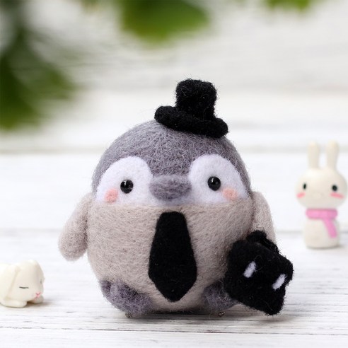 아트조이 DIY 양모펠트 키트, 1세트, 직장인펭귄