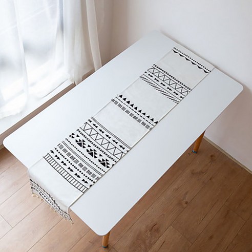마켓에이 패턴 패브릭 캐비닛 TV 테이블 스트랩 러너, TYPE1, 50 x 180 cm