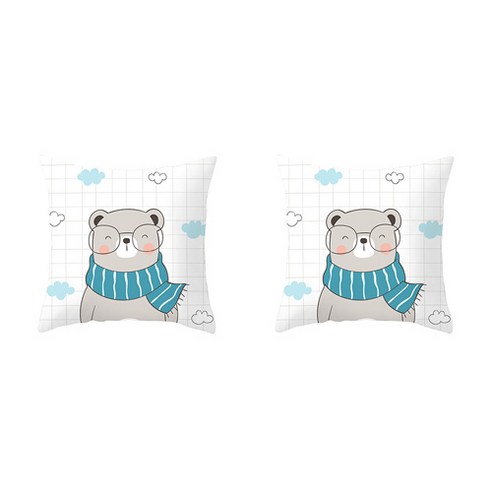 큐티 동물 그림 패턴 쿠션커버 2p, 38