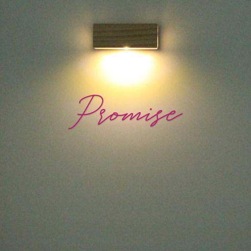 1AM 갤러리벽등, Promise(스티커), 분홍(컬러칩)