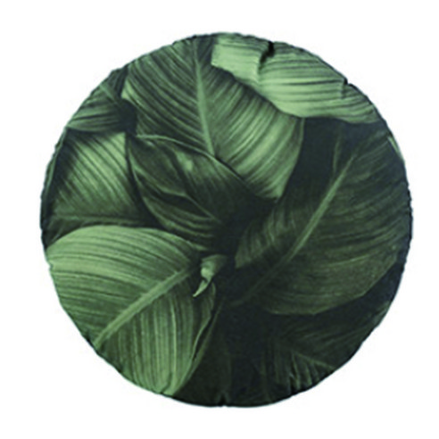 스미스브라더스 흑백 정글 프린트 쿠션 커버, 나뭇잎 원형