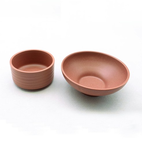 달소금 달콤 도자기 밥그릇 국그릇 공기대접 세트, 인디언레드, 공기 + 대접, 1개