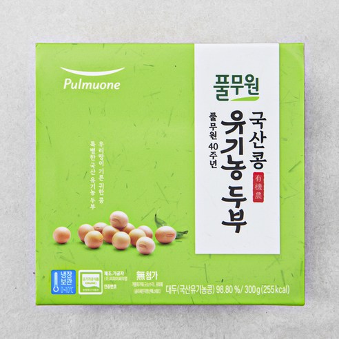 풀무원 유기농 국산콩 두부, 300g, 1개