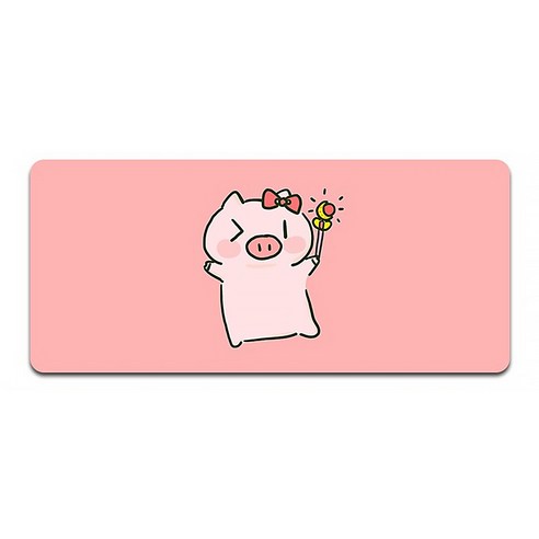 알럽컴 큐티 피그 마우스 장패드 400 x 900 x 3 mm, 핑크요술봉, 1개