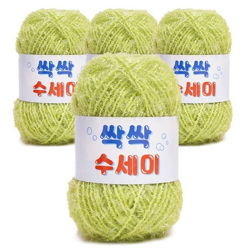 쎄비 싹싹수세미 뜨개실 80g 4p, 318 인디라임