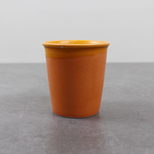 달소금 미니 물컵 믹스 미니커피잔 도자기종이컵 180ml, 오렌지, 1개