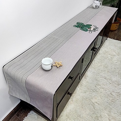 PDS 홈 미니멀 라이프 현대적인 테이블 러너, 08, 35 x 240 cm