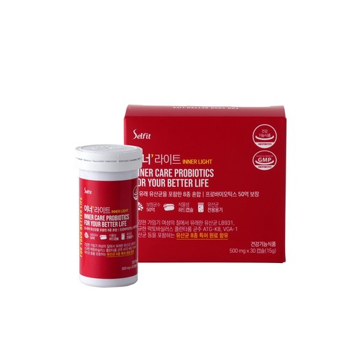 셀핏 이너라이트 질 유래 유산균 15g, 1개, 30정