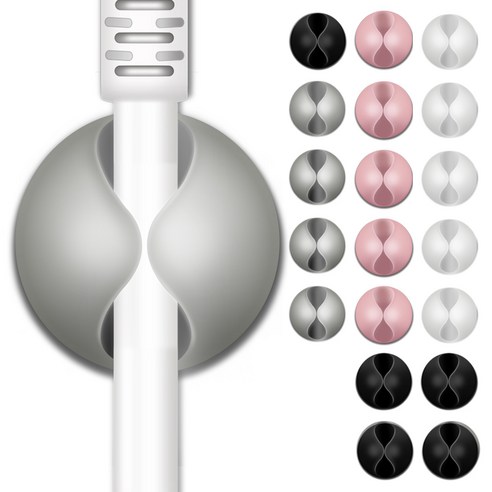 엔더 USB 충전 케이블 선정리 홀더 클립 1구, 핑크, 1세트