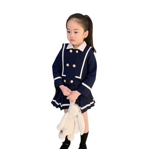 미소파파 여아용 조슈아 세라라이너 버튼 투피스