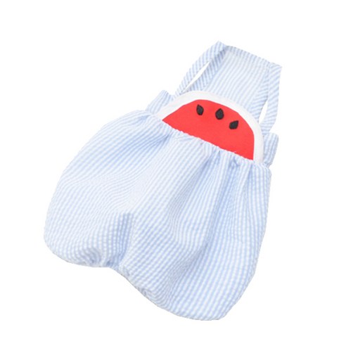 리빙듀오 반려동물 수박 평상복 올인원, 블루