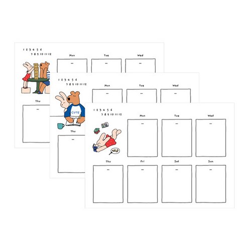 모노라이크 해피앤럭키 A4 위클리 플래너, 04 Reading, 1개