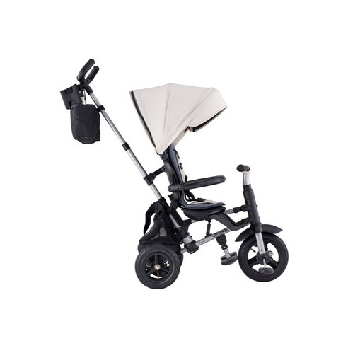 삼천리자전거 2024 VITAMIN TRIKE PREMIUM 세발자전거 완조립 75cm + 바람막이 + 휠커버 세트, 멜란지 베이지(세발자전거), 블랙(바람막이)