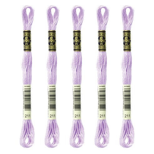 브랜드얀 DMC 25번 면사 자수실 5p, 211번, 5개