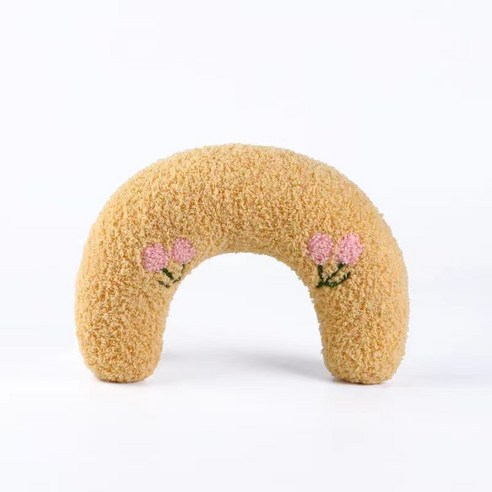 초승달 모양 고양이 전용 베개, 옐로우체리, 27 x 17 x 6 cm, 1개