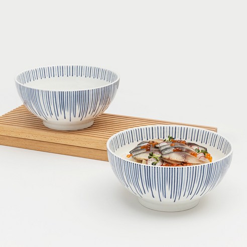 모루 일본풍 도자기 면기, 시즈코, 2개