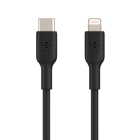 벨킨 부스트업 USB-C to 라이트닝 고속 충전 케이블 CAA003bt2M, 2m, 블랙, 1개