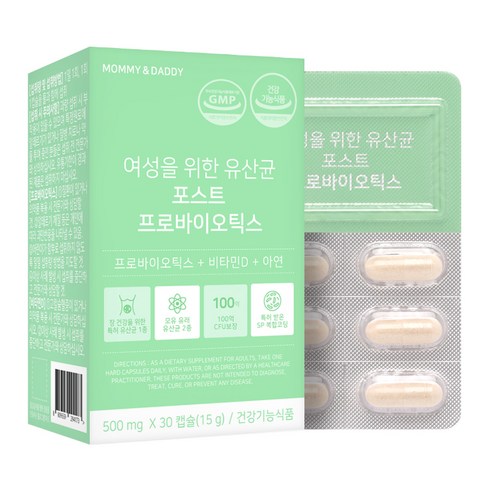 마미앤대디 여성을 위한 유산균 포스트 프로바이오틱스 15g, 1개, 30캡슐