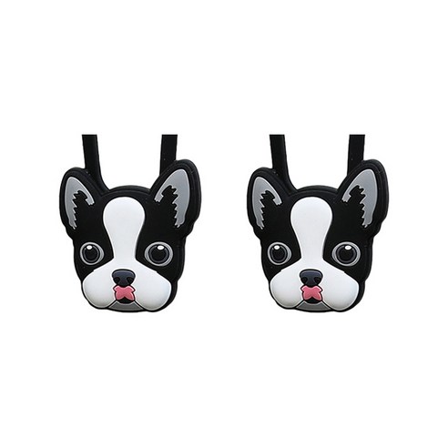 대한 핸드폰 목걸이 줄 캐릭터 타입, 강아지(블랙), 2개