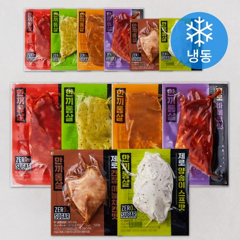 한끼통살 제로 닭가슴살 100g x 6종 x 2개입 세트 (냉동), 1세트
